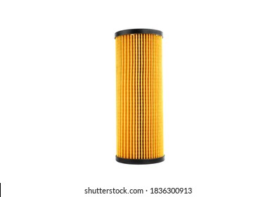 Oil , fuel or air filter for car isolated on white background.	
