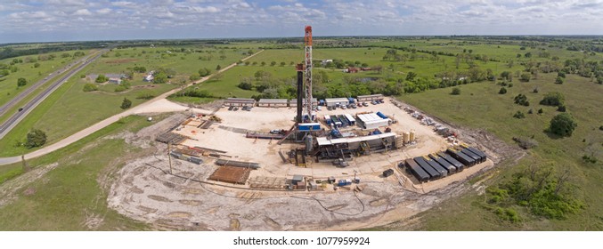 Oil And Gas Drilling Rig In Central Texas