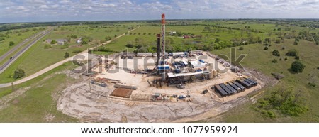 Oil and Gas Drilling Rig in Central Texas