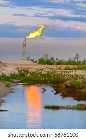 Oil gas flare