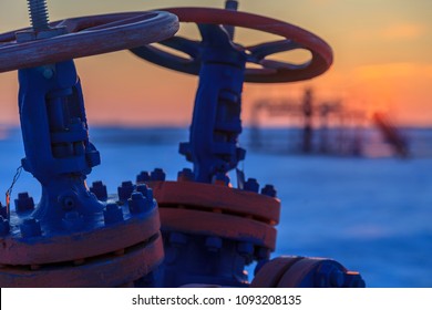 Oil, gas industry. Group wellheads and valve armature 