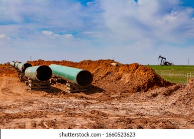 Oil And Gas Pipeline Construction In The Permian Basin