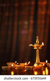 Oil Lamp On The Table