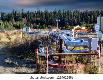 Oil And Natural Gas Pipeline In Nikiski, Alaska