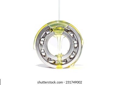 Oil On Metal Ball Bearing