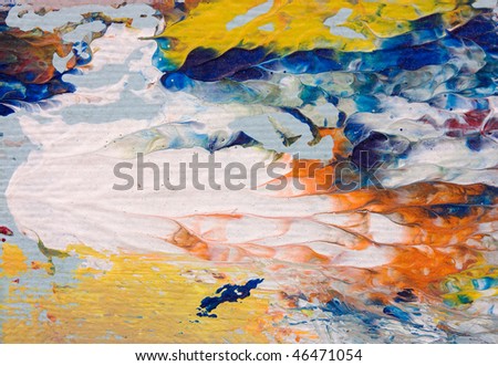 Oil Painting On Canvas Brush Strokes Stock Photo (Edit Now) 46471054