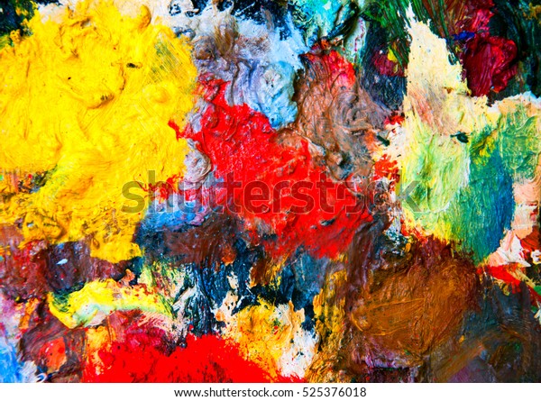 Oil Paints Multicolored Closeup Abstract Background Stock Photo (Edit ...