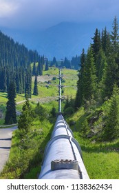 oil pipeline in the mountains