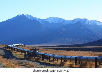 Oil Pipeline on the North Slope of Alaska