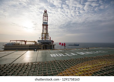 Oil Platform In Caspian Sea, Azerbaijan