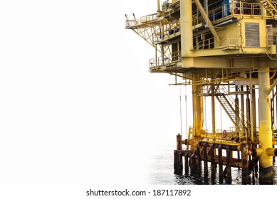 Oil Platform Isolated On White Background