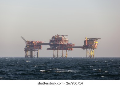 Oil Platform On The North Sea