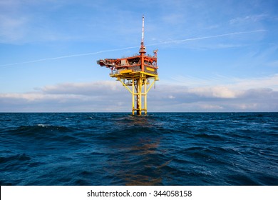 Oil Platform On The North Sea