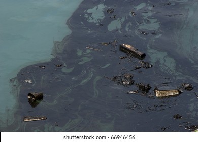 Oil Polution On The Ocean Water