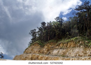 Oil Project Road Running Through A Highlands Jungle In Papua New Guinea