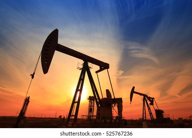 The oil pump, industrial equipment - Shutterstock ID 525767236