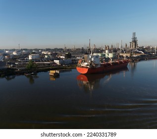 Oil refinery in Campana City, Buenos Aires, Argentina. - Shutterstock ID 2240331789