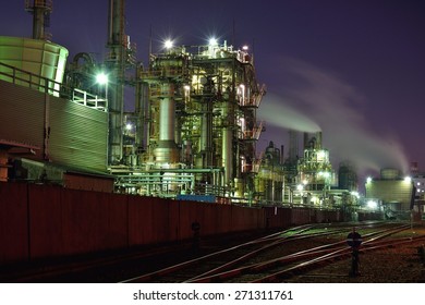 Oil Refinery Night Stock Photo 271311761 | Shutterstock