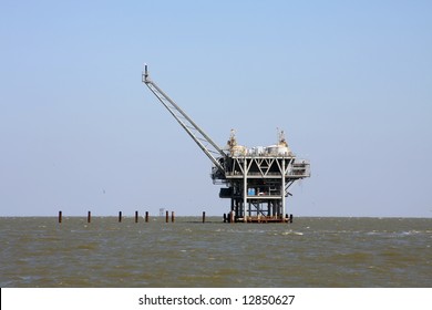 Oil Rig In Gulf Of Mexico