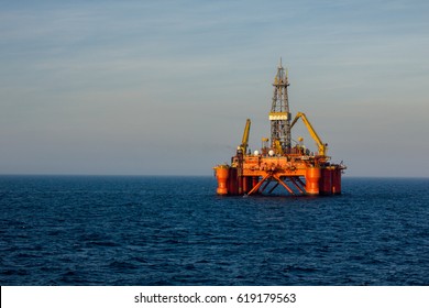 Oil Rig In North Sea