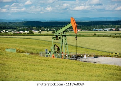 Oil rigs on the countryside