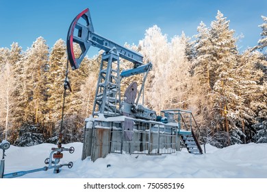 Oil rocking spring. Tatarstan, Russia