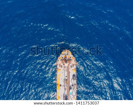 Similar – Aerial Drone View Of Old Shipwreck Ghost Ship Vessel