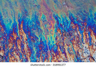 Oil Slick Close Up - Abstract Background