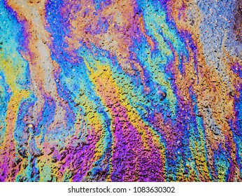 Oil Slick. Vibrant Colored Texture, Abstract Background.