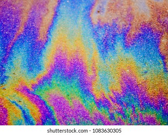 Oil Slick. Vibrant Colored Texture, Abstract Background.