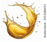 oil splash isolated on white background