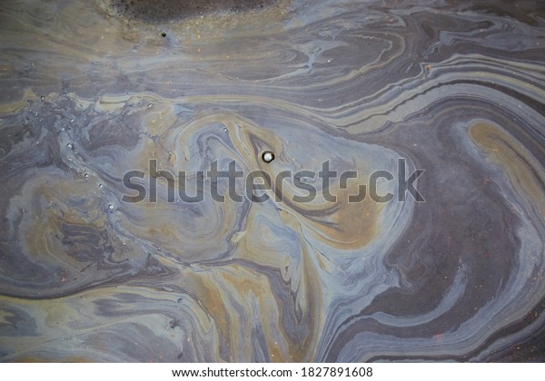Oil stain on asphalt as texture or
background.Environmental pollution
concept.