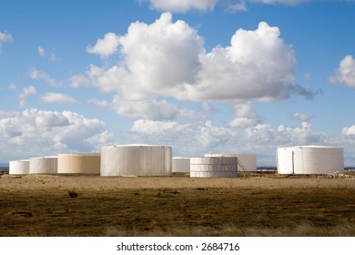 Oil Storage Tanks In Kern County, California