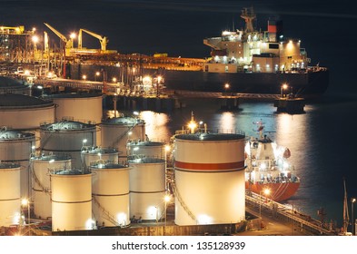 Oil Storage tanks and tanker