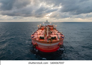 The Oil Tanker In The High Sea