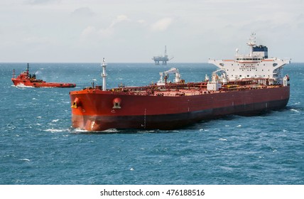 The Oil Tanker In The High Sea