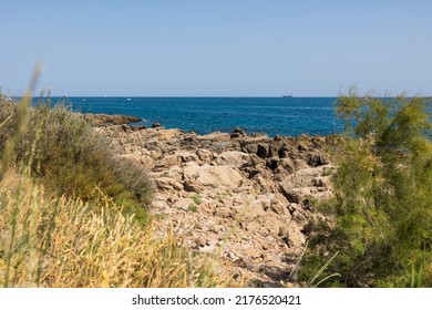 Oil Tanker On The Horizon From The Crique De L'Anau In Sète