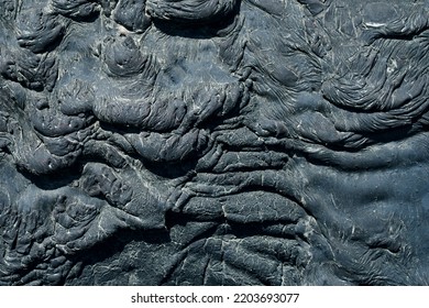 Oil tar frozen in waves, texture black rough background - Shutterstock ID 2203693077