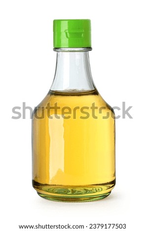 oil or vinegar in a beautiful bottle isolated onwhite background with clipping path