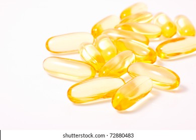 Oil Vitamins Capsule Shapes On White Stock Photo 72880483 | Shutterstock