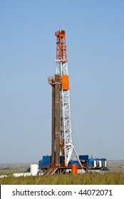 An Oil Well Drilling Rig In Texas