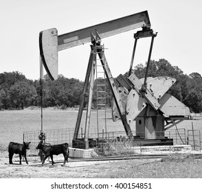 Oil Well Pumper In West Texas.