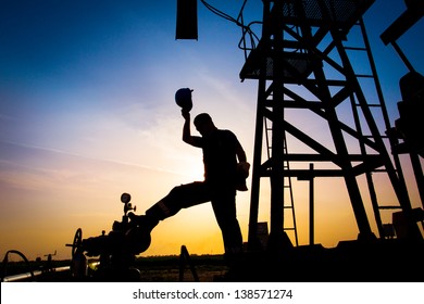 Oil Worker Silhouette