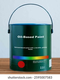 Oil-Based Paint Solvent-based paint with a durable, glossy finish. Apply with a brush or roller. Use mineral spirits for cleanup. Long drying time.