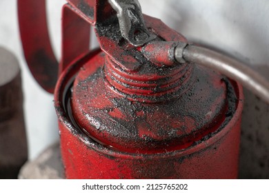 Oily Old Car Equipment From The Auto Repair Shop