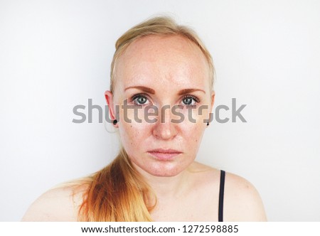 Similar – Image, Stock Photo fixed gaze. Human being