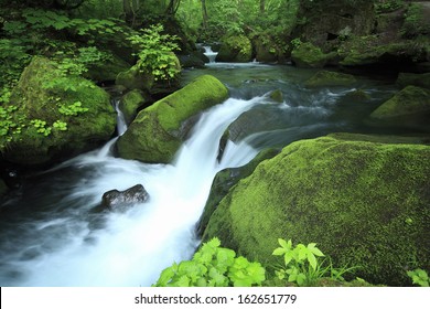 Oirase Stream - Shutterstock ID 162651779