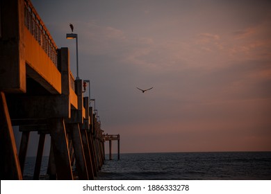 Okaloosa Island Pier At Sunset