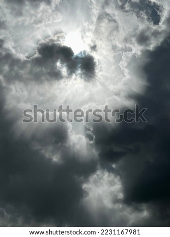 Similar – Image, Stock Photo Strahlemann 5000 Clouds