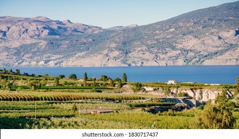 Okanagan Wine Country In Western Canada, British Columbia. Landscape